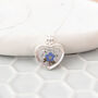 Cremation Forget Me Not Heart Locket Necklace, thumbnail 2 of 4