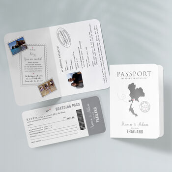 All About Travel Passport Wedding Invitation And RSVP, 2 of 7