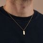 Men's Personalised 9ct Gold Tag Necklace, thumbnail 2 of 7