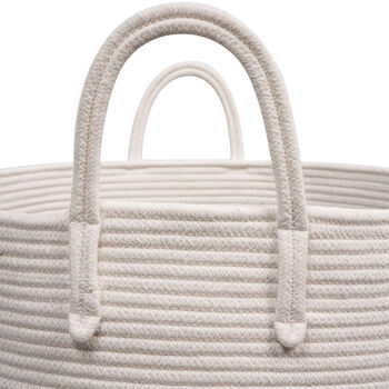 Cotton Rope Basket Extra Large Hamper With Handles, 8 of 8