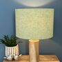 Floral Lined Lime Green Herringbone Tweed Lampshades, thumbnail 9 of 11