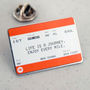 'Life Is A Journey' Train Ticket Badge, thumbnail 1 of 3
