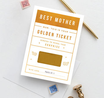 Mum's Golden Ticket Scratch Card, 3 of 6