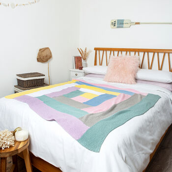 Log Blanket Easy Knitting Kit, 2 of 10