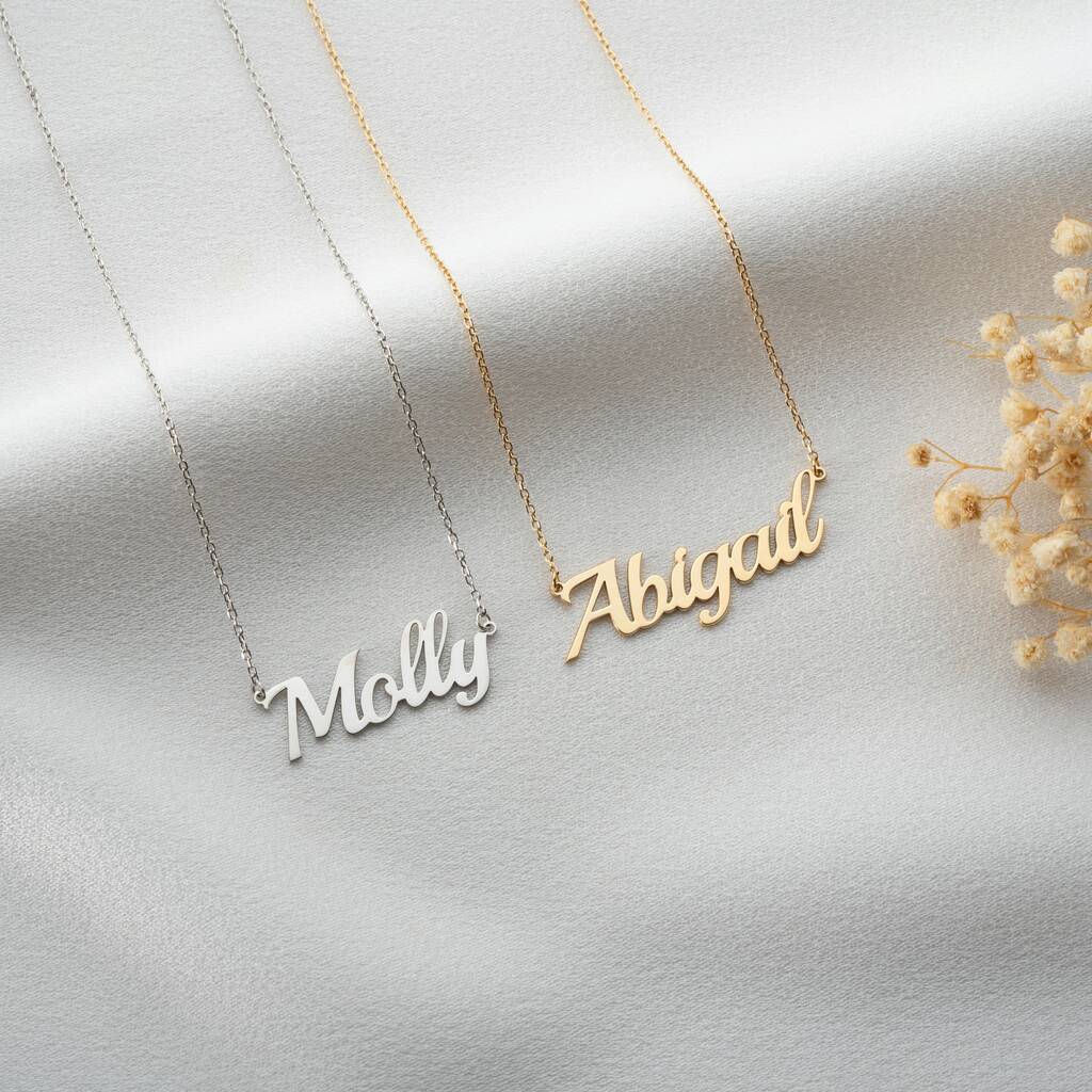 Sterling Silver Name Necklace, 1 of 8