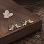 Clear Cz Cluster Stud Earrings In Sterling Silver, thumbnail 3 of 10