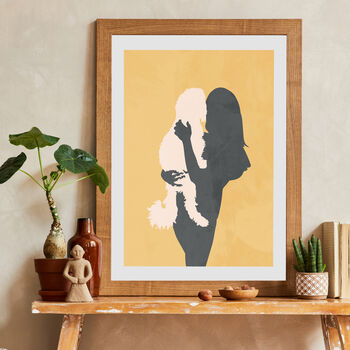 Custom Pet Portrait Mum Dad Cat Dog Art Print, 2 of 11