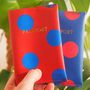 Bright Polka Dot Leather Passport Case, thumbnail 1 of 4