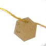 Hexagonal Kraft Bee Tag And Jute Twine Tie, thumbnail 2 of 9