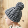 Parent And Child Matching Cable Knit Beanie Hats, thumbnail 4 of 4