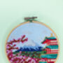 Mount Fuji Landscape Cross Stitch Kit, thumbnail 2 of 7