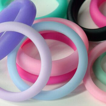 Handmade Ladies Thin Stackable Silicone Ring, 5 of 10