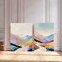 Running And Cycling Set Of Two Art Landscape Prints, thumbnail 2 of 4