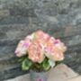 Pink Peony Artificial Silk Flower Arrangement Mothers Day Gift, thumbnail 1 of 6
