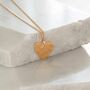 Hammered Heart Pendant Necklace Gold Vermeil, thumbnail 3 of 6