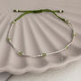Sterling Silver Delicate Gemstone Friendship Bracelet, thumbnail 7 of 12