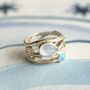 Moonstone And Fire Opal Statement Ring, thumbnail 3 of 10