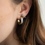 Blue Forget Me Not Hoop Earings, thumbnail 3 of 7