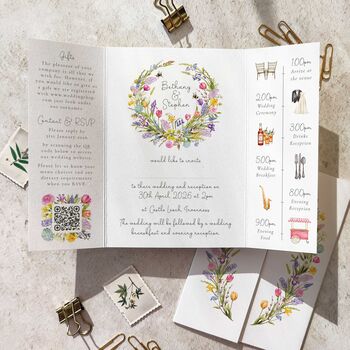 Spring Wedding Gatefold Invitation, 9 of 9