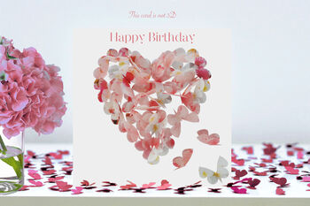 Belated Happy Birthday Butterfly Hydrangea Card, 6 of 12