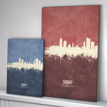 Cardiff Skyline Print And Box Canvas, 2 of 6