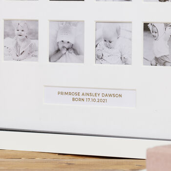 Personalised First Year Gold Foil Photo Frame, 2 of 3