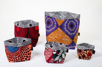 Extra Small African Print Fabric Basket, 8 of 8