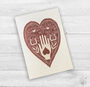 Hand In Heart Anniversary Card, thumbnail 1 of 3