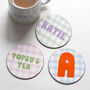 Personalised Gingham Coaster, thumbnail 1 of 2