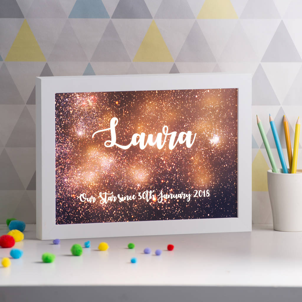 Personalised Nursery And Children's Light Box By Mix Pixie