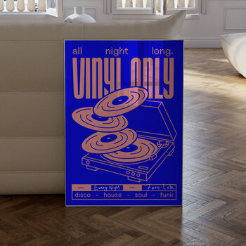 Vinyl Only Music Print Record Poster Disco, 5 of 11