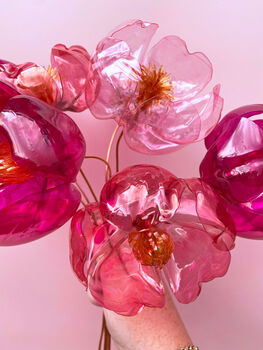Pink Mix Bouquet Recycled Plastic Bottle Flowers, 3 of 12