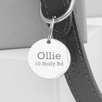 Personalised Classic Leather Dog Collar With Tag, 11 of 12