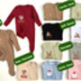 Personalised Baby Zip Sleepsuit – Embroidered Baby Grow With Name – Newborn Gift In 10 Colours, thumbnail 2 of 12
