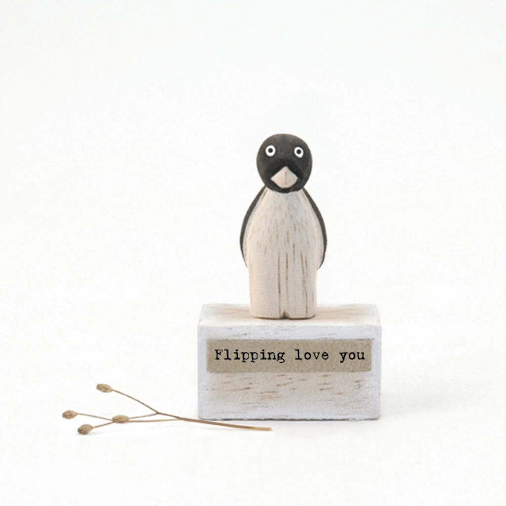 Handmade Wooden Penguin Keepsake, 1 of 6
