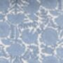 Large Square Floral Pattern Blue Cotton Pillowcase, thumbnail 4 of 4