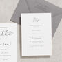 Classic Calligraphy Wedding Invitation Set, thumbnail 5 of 7