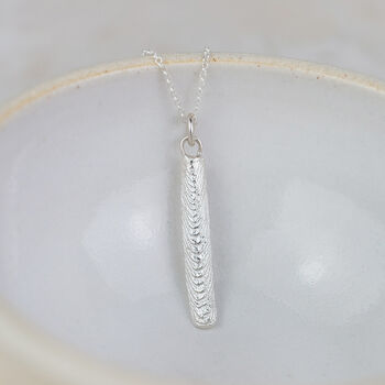 Sterling Silver Drop Cuttlefish Pendant, 2 of 3