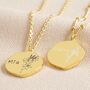 Personalised Gold Birth Flower Organic Shape Necklace, thumbnail 2 of 12