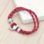 Personalised Mens Red Rope Nautical Anchor Bracelet, thumbnail 3 of 4