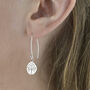 Sterling Silver Tree Of Life Earrings On Long Hooks, thumbnail 2 of 4