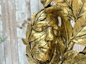 Abstract Couple Sculpture With Gold Leaf Detail Gift Ornament, 8 of 9