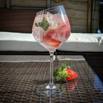 Pair Of Angled Rim Wine Glasses, 2 of 3