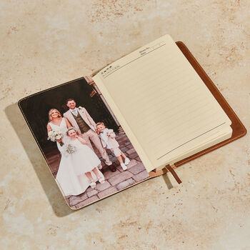 Personalised A5 Leather Journal With Hidden Photo, 6 of 7