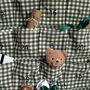 Personalised Green Gingham Ruffle Advent Calendar Embroidered, thumbnail 9 of 12