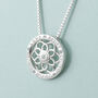 Positve Flower Necklace With Affirmations, Solid Silver, thumbnail 4 of 7