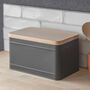 Personalised Bread Storage Bin With Engraved Wooden Lid, thumbnail 6 of 6