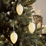 Set Of Three Ceramic LED Christmas Tree Baubles, thumbnail 1 of 3