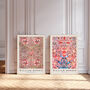 William Morris Set Of Two Pinks Honeysuckle Botanical Art Prints, thumbnail 2 of 4