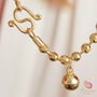 Gold Faceted Ball Musical Charm Bracelet 18 K Gold And Silver, thumbnail 2 of 12